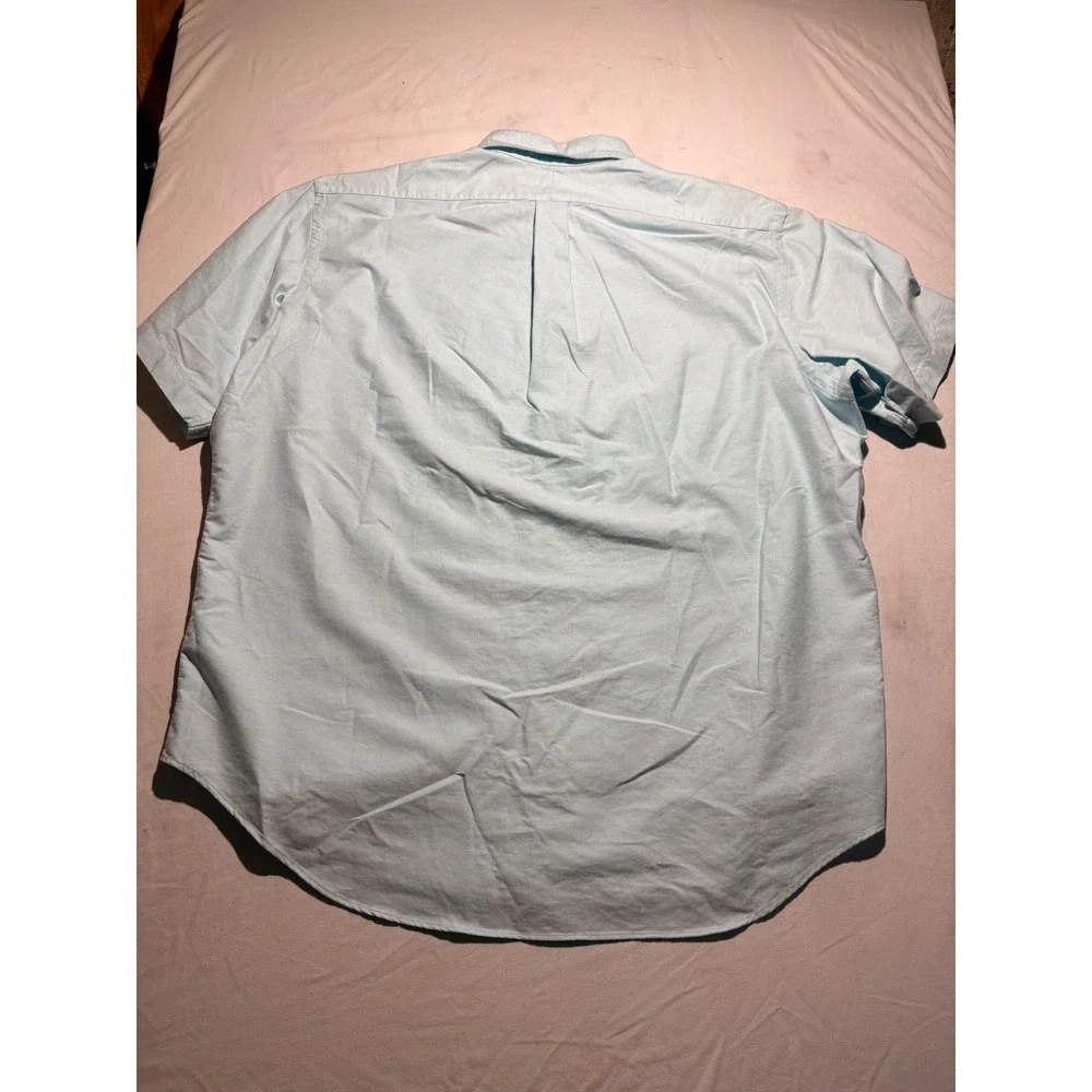 Ralph Lauren Mens XXL Classic Fit Light Blue SS Oxford Button Down Shirt